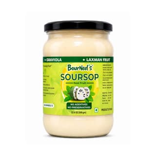 BourNeel's® Soursop Fruit Jar 500 gm Pack of 1 | No Preservatives | Immunity & Energy Booster | Organic Natural & Real Healthy Graviola Laxman Phal Fruit | High Vitamin C |