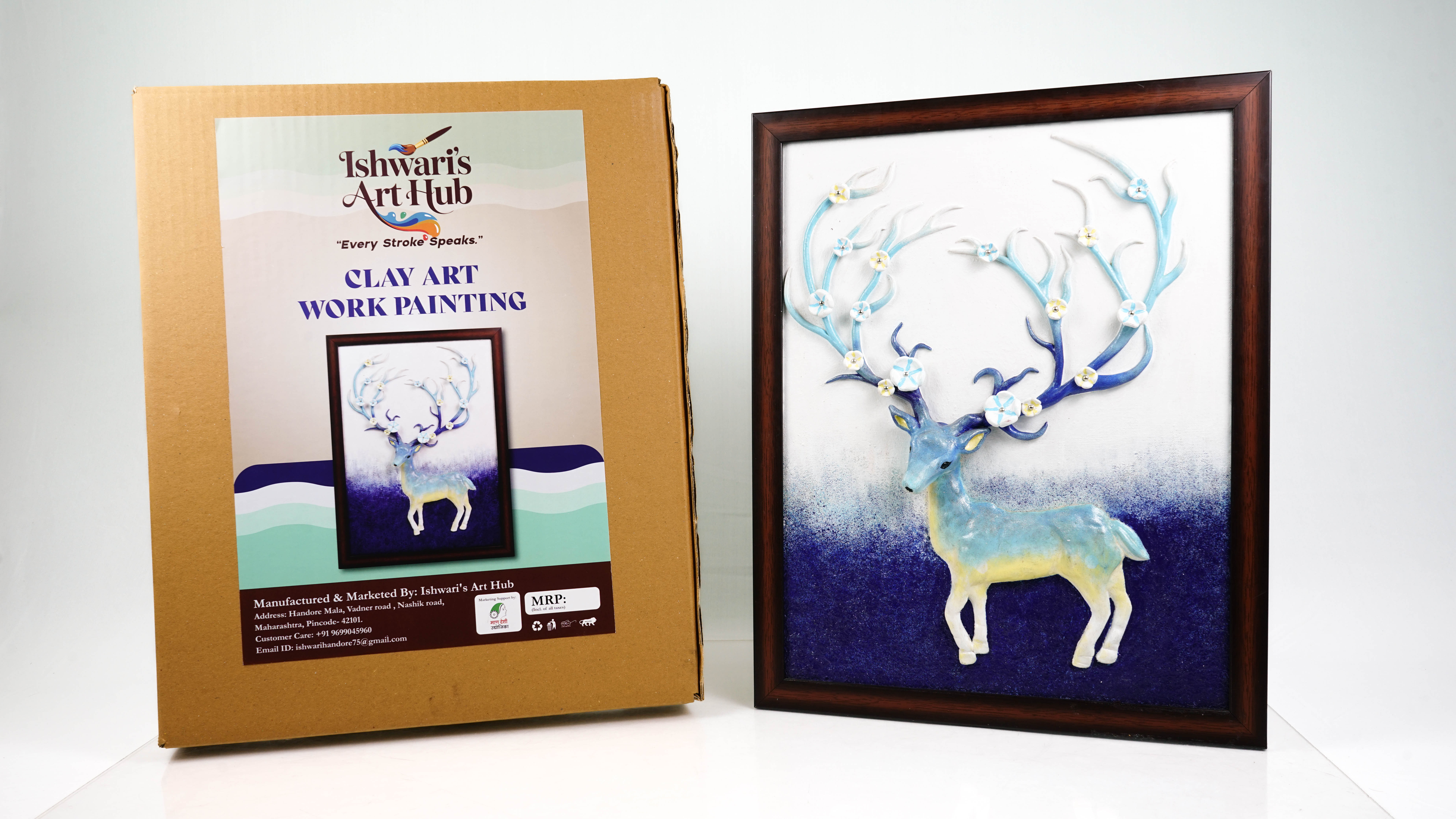 Handcrafted Clay Artwork Painting | Traditional Decorative Wall Art