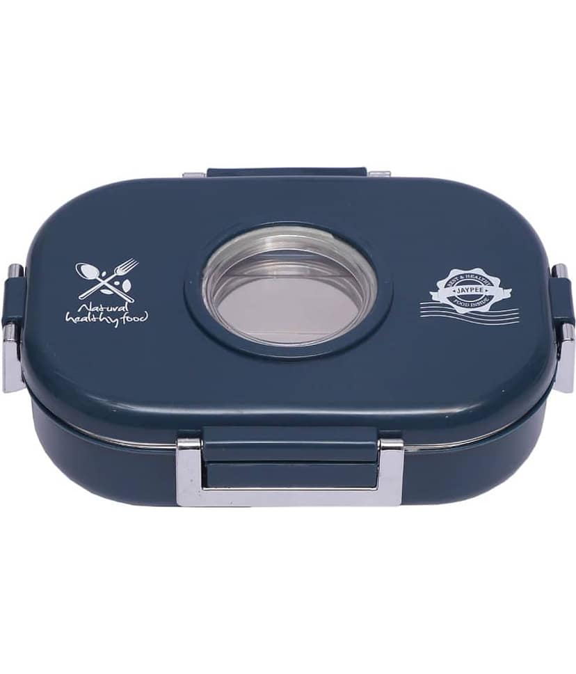 Jaypee - SUBMARINE Black Stainless Steel School Lunch Boxes ( Pack of 1 ) 760 ml