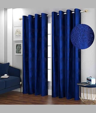Sai Arpan Abstract Printed Semi-Transparent Eyelet Curtain 7 ft ( Pack of 1 ) - Multicolor