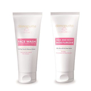 Derma Puritys Face wash for pollution control and hydration -100ml + Face & Body Moisturizer with olive oil extract - 100ml | For All Skin Types
