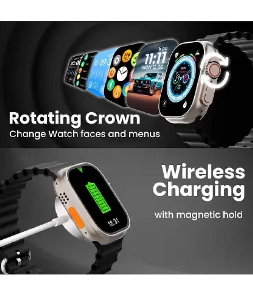 VENKAT ZONE IPS BT Calling Upto 1-2 days Smart Watch Grey view 2