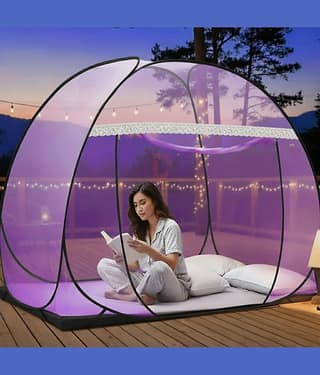 didhiti - Yellow Polycotton Foldable Mosquito Net ( Pack of 1 )