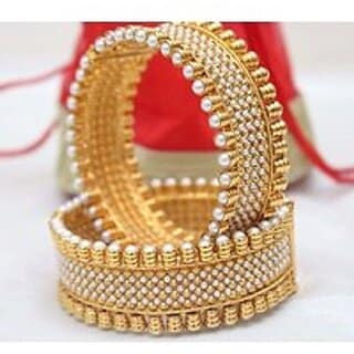 Gold Plated Bangle Set for Girls Women