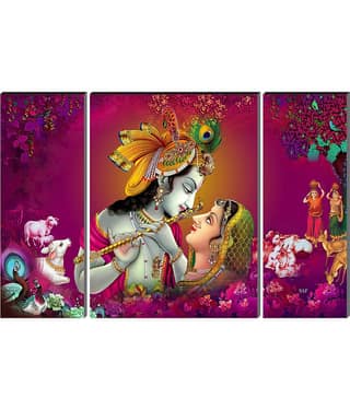 Saf Lord Radha Krishna ji Religious wall hanging MDF Painting