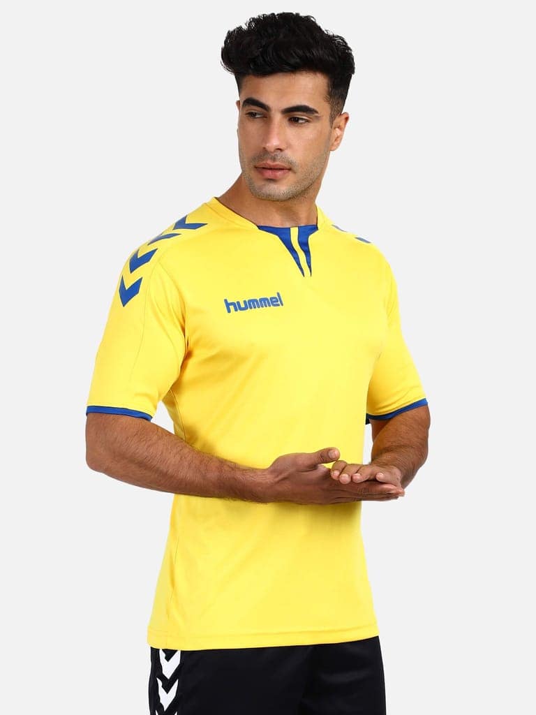 Core Round Neck Half Sleeve Solid Regular fit Polyester T-shirt for Men Comfortable Breathable Fabric Stretchable for Everyday Use Ideal for Yoga Training Gym Running or Performance view 2