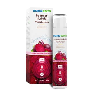 Mamaearth Beetroot Hydraful Moisturizer With Beetroot & Hyaluronic Acid For Hydrated Pink Glow - 50 g | 48-H Hydration | Oil Free Formula Mamaearth Beetroot Hydraful Moisturizer With Beetroot & Hyaluronic Acid For Hydrated Pink Glow - 50 g | 48-H Hydrati