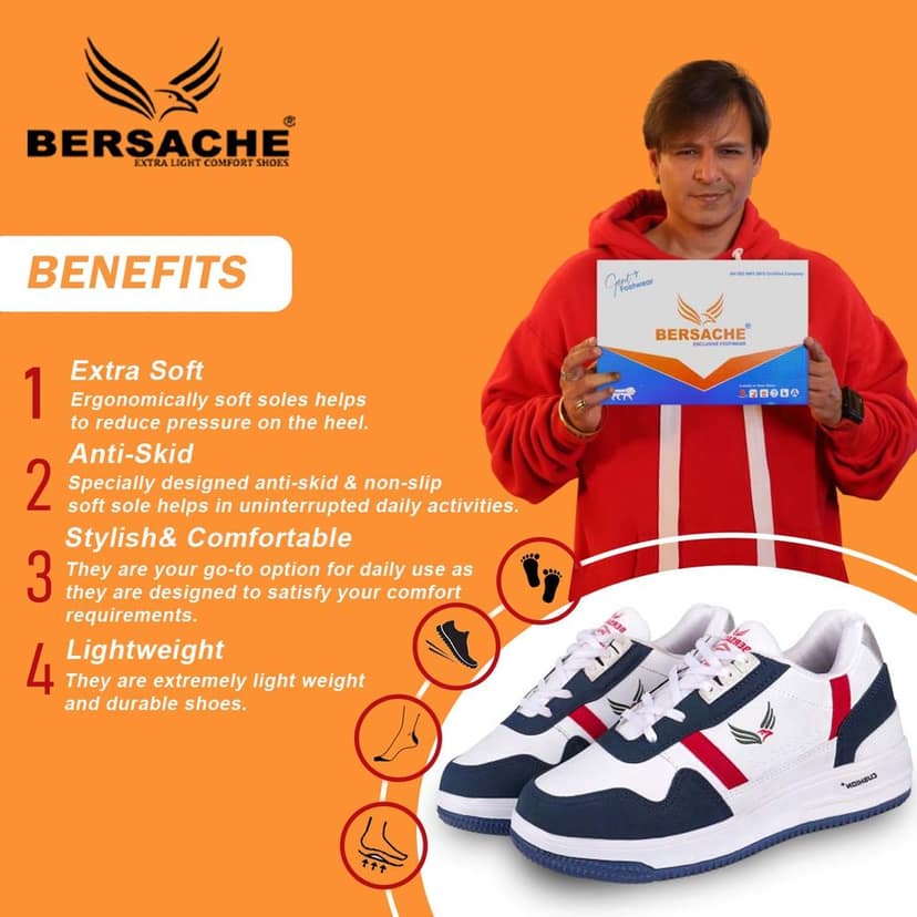 Bersache Sneaker, Loafers ,Casual With Extra Comfort Sneakers For Men's view 2