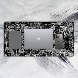 Black Graffiti Tech Mat