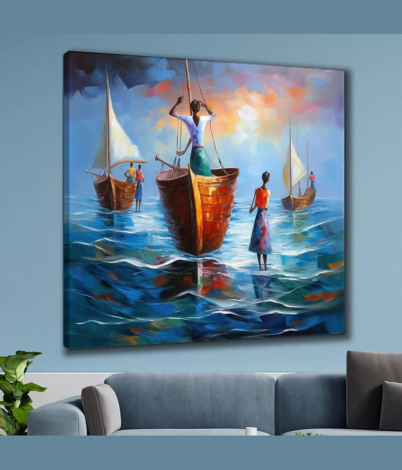 Saf Abstract Painting With Frame