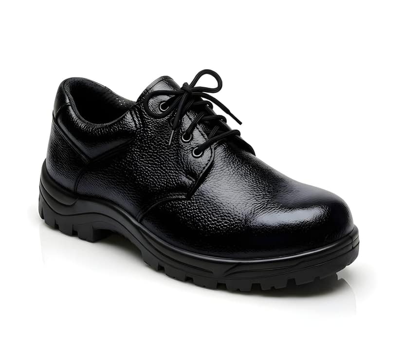 Latest Elite Heavy Duty Men Steel Toe Safety Shoes | Anti-Slip Lace-Up Industrial Work Footwear | Comfortable Protective Shoes for Factory, Construction & Warehouse Use view 3
