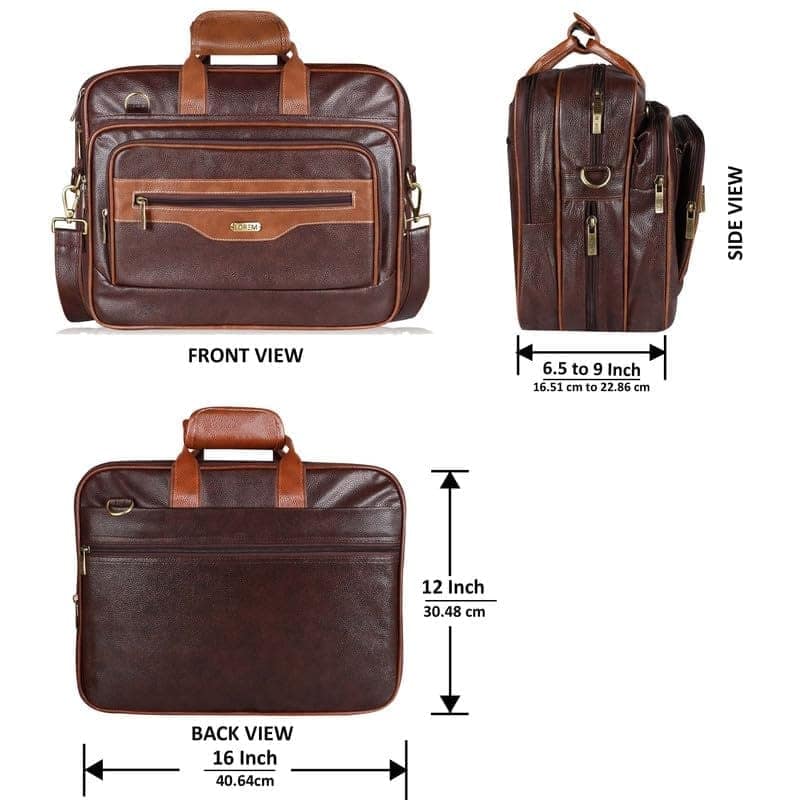 LOREM 28L Messenger Bag For Men - Faux Leather view 3
