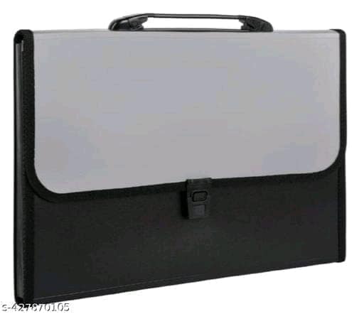 Expanding file folder with snap button and handle for documents, certificates, A4 size view 4
