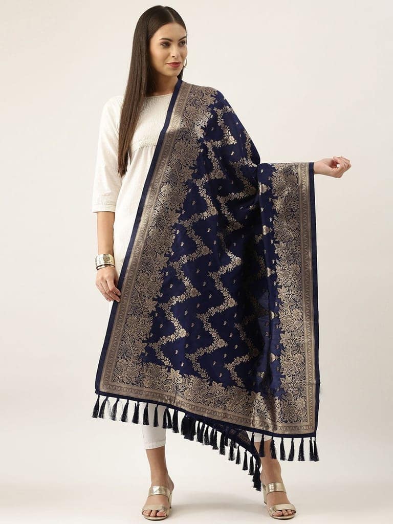 Women's Fancy Woven Banarasi Silk Dupatta