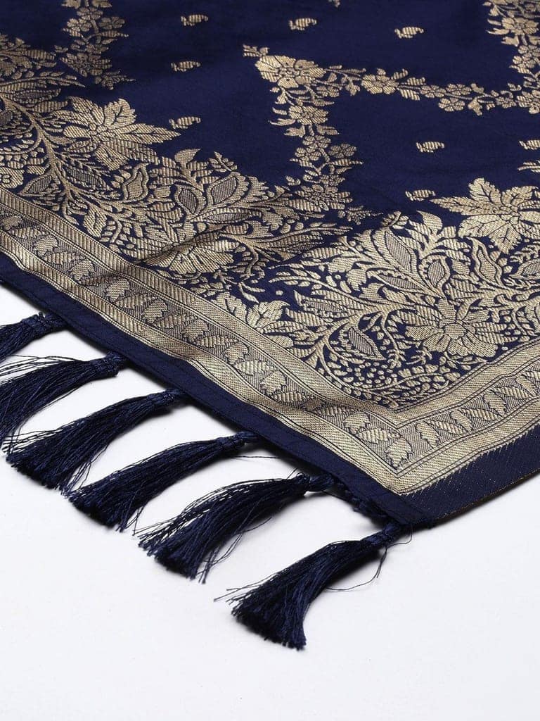 Women's Fancy Woven Banarasi Silk Dupatta view 3