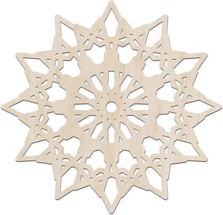 Haoser Mandala Wooden Wall Art, Whirl Look Lattice Abstarct Geometric, Birch Wood Plywood Rustic Wall Art Accent for Hallway Bedroom Living Room Cafes and Offices (Mandala Design-21_30CM)