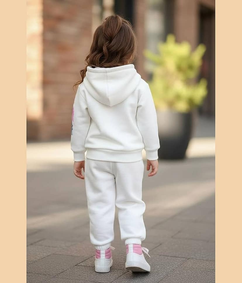 Mullick the designer Pack of 1 Baby Girls Cotton T-shirt & Pants ( White ) view 2