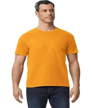 Gildan Men Cotton Blend Regular Fit Solid T-Shirt ( Beige )