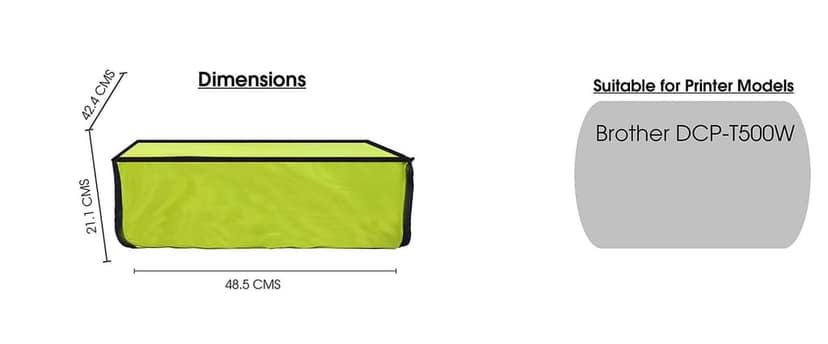 Palap Super Premium Dust Proof Printer Cover for Brother DCP-T500W (Green ; 48.5 x 42.4 x 21.1 Cms) view 6