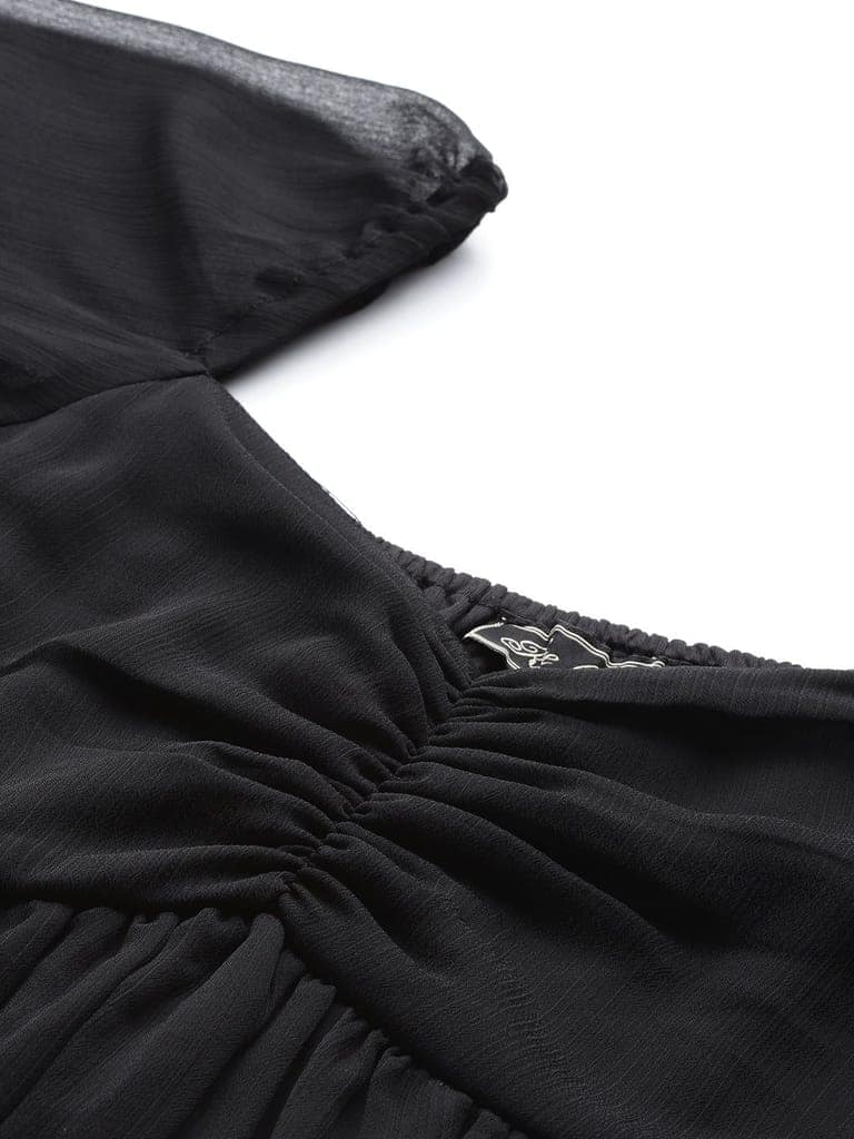 Rue Collection Gathered Sweetheart Neck Chiffon Fit & Flare Dress view 4