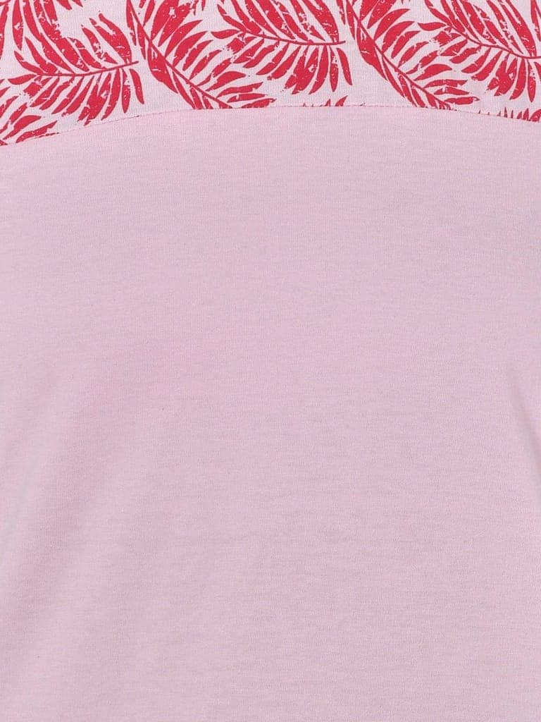 Klamotten Women's Baby Pink Allover Printed Top Pyjama Set N32Rb view 5
