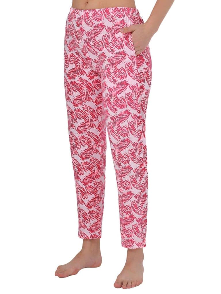 Klamotten Women's Baby Pink Allover Printed Top Pyjama Set N32Rb view 6