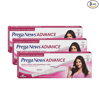 Mankind Prega News Advance HCG Home Pregnancy Test Midstream Urine Test Kit One Step Pregnancy Test Easy to Use Accurate Result in Just 3 Minutes x Pack of 1 (3)