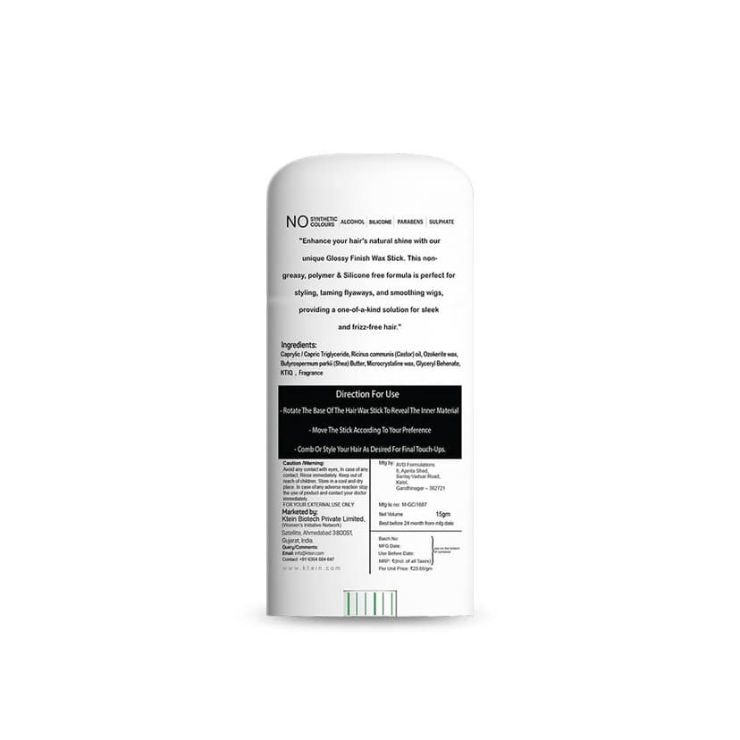 Ktein 100% Natural Plant-Based Hair Wax Stick - 15gm view 2