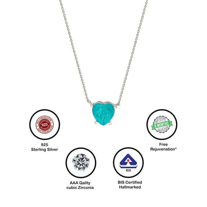 Silver Sea Blue Necklace view 7