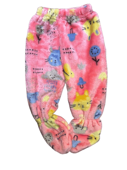 Pink and Blue Cartoon Pajama Pants view 2