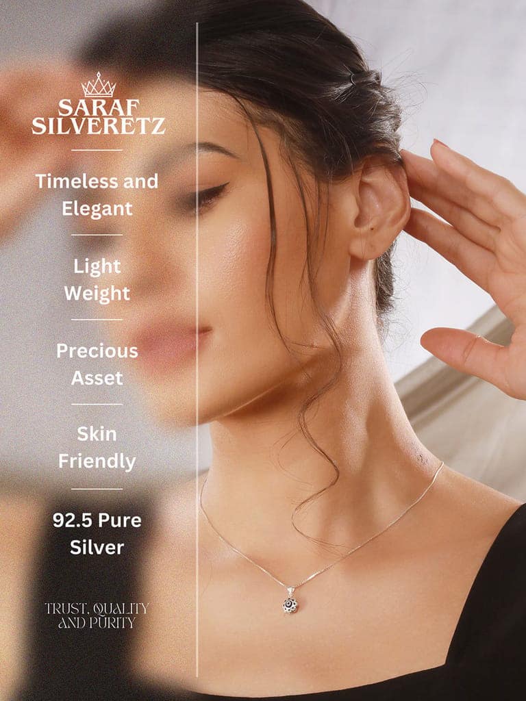 925 Sterling Silver Rhodium Plated Minimal Evil Eye Locket Pendant Necklace & Chain view 6