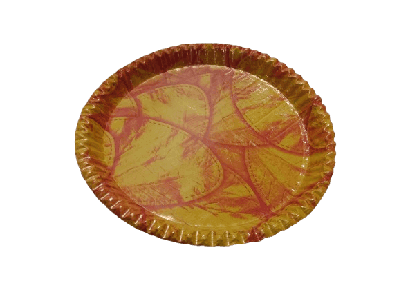Red and Yellow Paper Plate