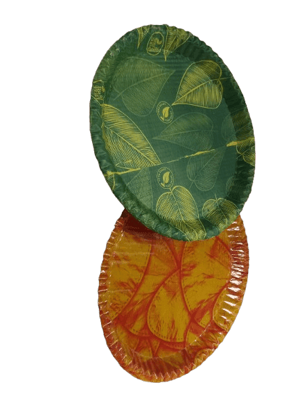 Red and Yellow Paper Plate view 2