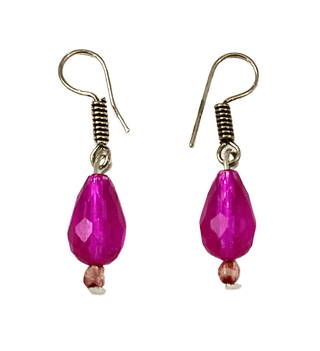 Drop Glass Bead Earrings-(ER-05)