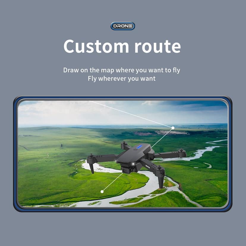 E88 Foldable Drone with 4K HD Double Camera | Dual Battery | Remote Control Mini Drone for Beginners view 10