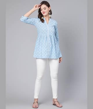 Cotton Short Kurti For Women (Pack of 1)