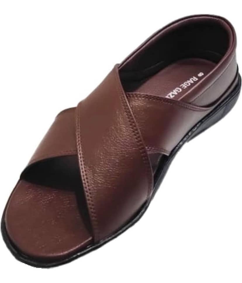 RAGE GAZE - Brown Men's Sandals