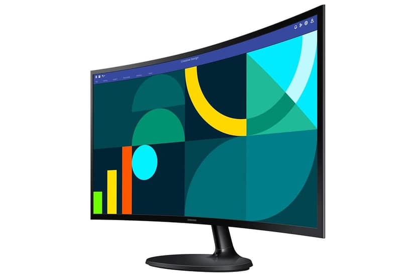 Samsung 24" (59.8 cm) 1800R Curved Monitor|FHD 1920 x 1080|100 Hz|4ms|Ports-HDMI,VGA,Headphone|Game Mode|Eye Saver Mode||Wall Mountable|LS24D362GAWXXL|Black