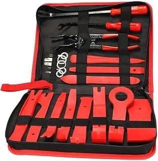 HELLARO 19PCS Auto Trim Removal Tool Kit, Pry Tool Set, Car Panel Tool Stereo Removal, Auto Clip Pliers Fastener with Storage Bag