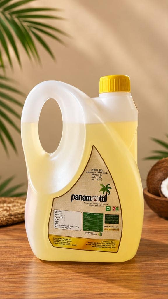 Panamoottil Kerala Roasted Coconut Oil – 2 KG Can view 2