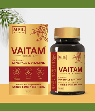 Mpil Wellness Vaitam Tablets| Multivitamin Blended With Shilajit Ashwagandha And Pearls|(60 Tablets)