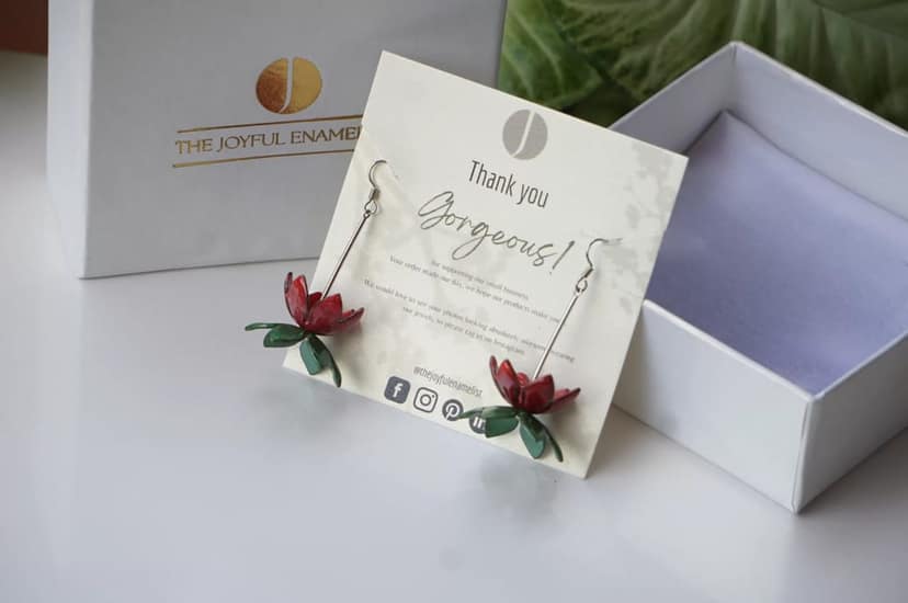 Floating Lotus Earrings view 2