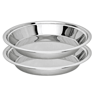 SHINI LIFESTYLE Stainless Steel Parat, Steel parat for kitchen, Parat steel(Dia- 32cm, 2pc)