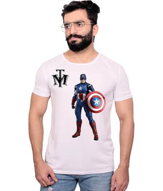 Nityanand Enterprises White Cotton Blend T-Shirt