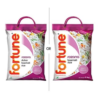 Fortune Rozana Dubar Basmati Rice, 5 Kg Pouch
