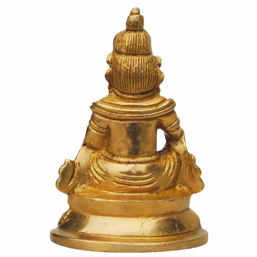 Brass Kuber Ji Idol - Handcrafted Home Temple Statue, Height : 3.5 Inch (BSMAS396 E) view 3
