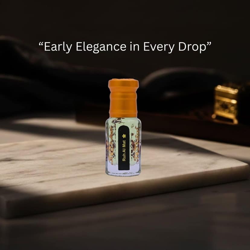 alnaqi fragrances Ruh Al Mat Attar| Perfume Oil Unisex | Alcohol-Free Arabian Attar Roll-On | Long-Lasting Concentrated Perfume Oil with Earthy Musk, Woody & Amber Notes view 3