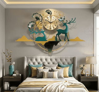 Royal Deer Wall Art Clock – Modern Luxury Home Decor Statement Piece