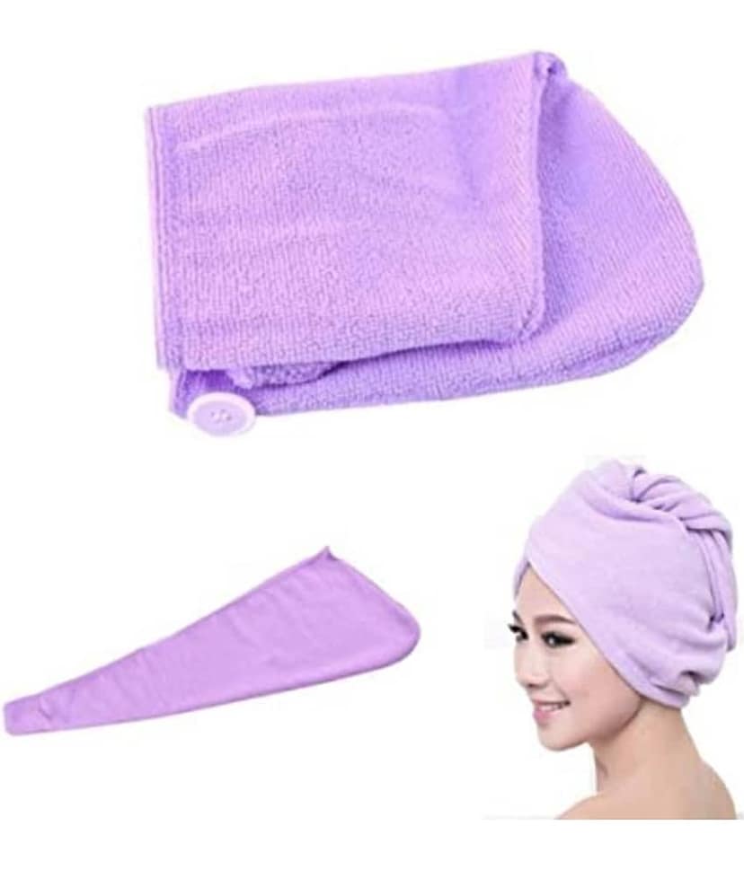 VALLEY GREEN ( SET OF 2 ) Hair Towel Wrap Absorbent Towel Hair-Drying Quick Dry Shower Caps Bathrobe Magic Hair Warp Towel Super Quick-Drying Microfiber Bath Towel Hair Dry Cap Salon Towel