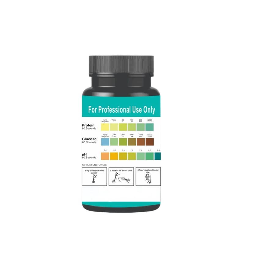 Wellness 3 Parameter Urine Test Strips for Glucose, Protein & pH Monitoring | 100 Urinalysis Strips for Kidney, Diabetes & Daily Health Screening view 2